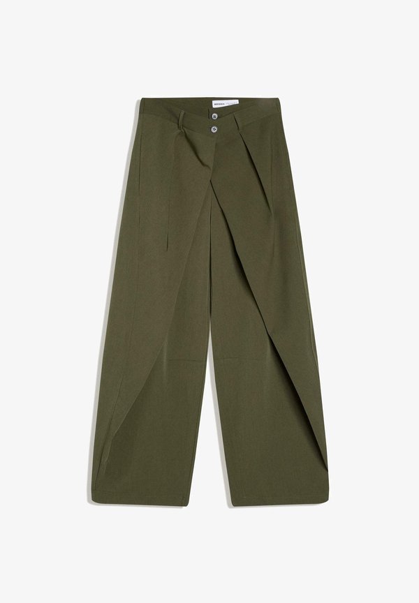 Bershka Trousers - khaki