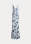 Lauren Ralph Lauren FLORAL BEADED TULLE GOWN