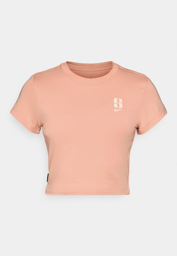 Nike Performance SABRINA TEE - Print T-shirt - rose gold-coloured