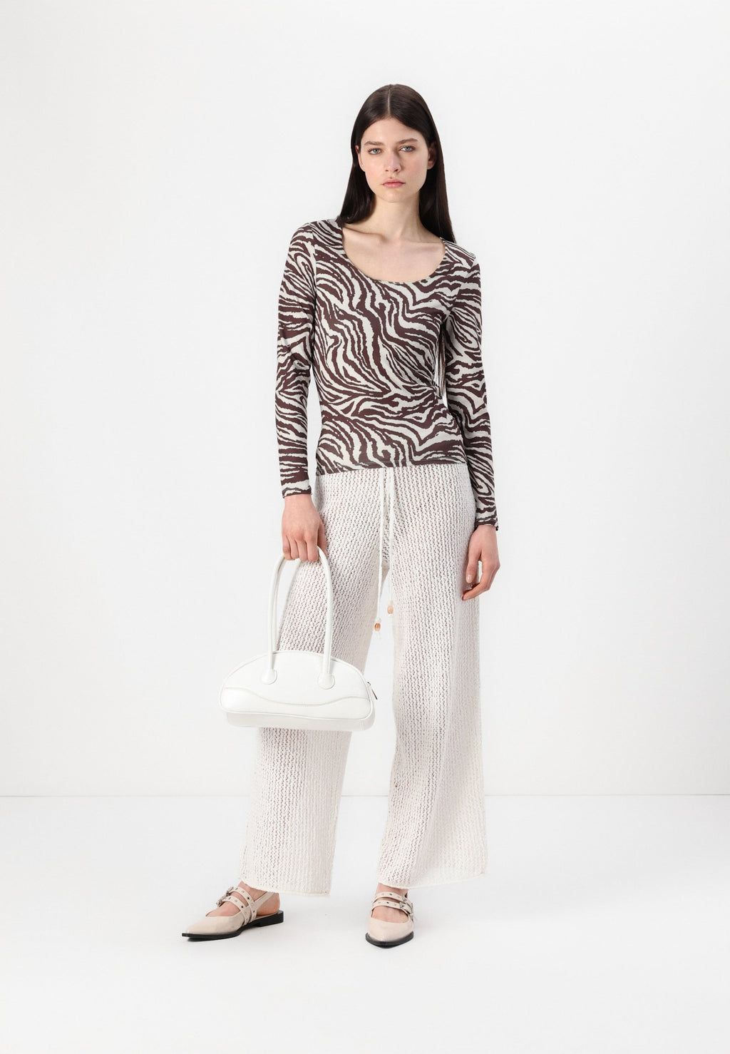 Abercrombie & Fitch Mid Rise Crochet-Style Coverup Pant