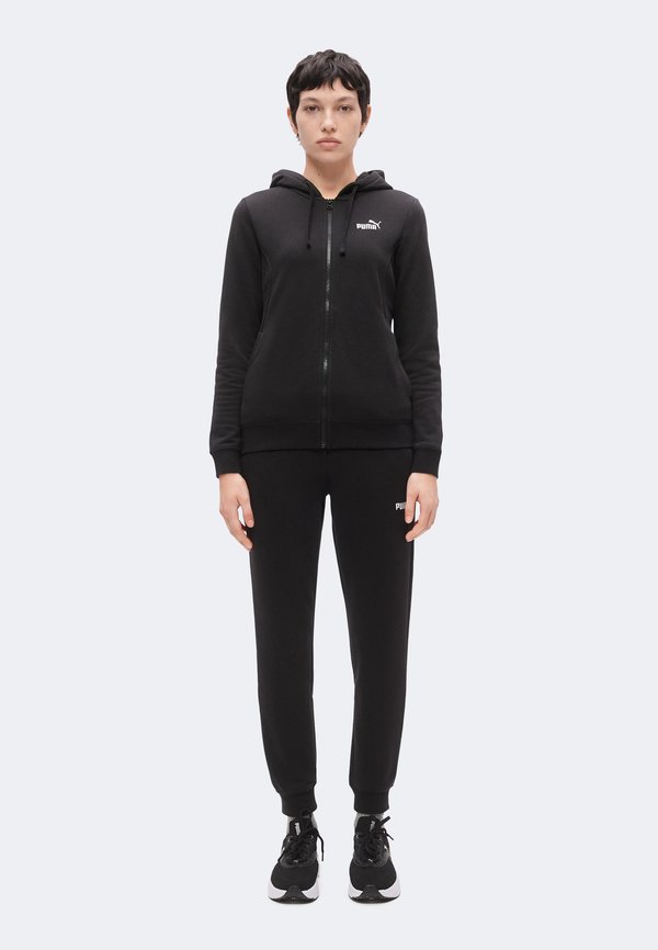 Puma HOODED SUIT FULL ZIP - Tracksuit - black