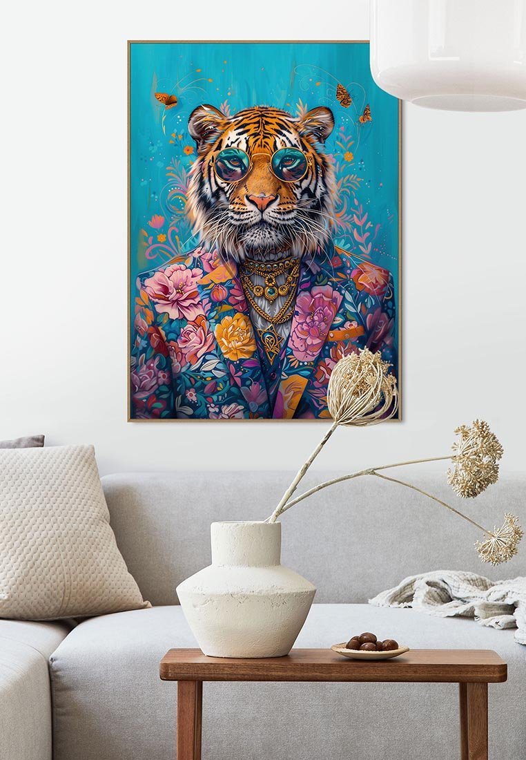 Orange Wallz DANDY FLORAL TIGER