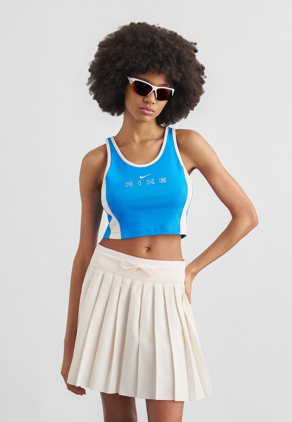 Nike Sportswear STREET CROP TANK - Top - photo blue/chalk