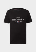 Tommy Hilfiger LOGO GRAPHIC JERSEY CREW NECK T-SHIRT - Print T-shirt - black
