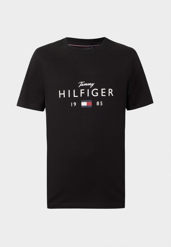 Tommy Hilfiger LOGO GRAPHIC JERSEY CREW NECK T-SHIRT - Print T-shirt - black