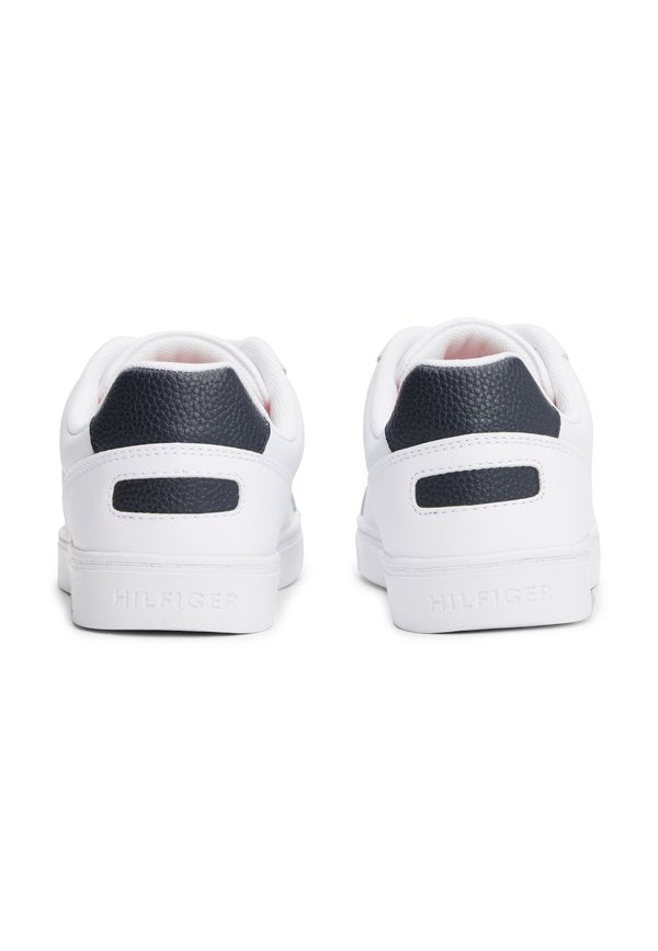 Tommy Hilfiger CONTRAST HEEL LEATHER CUPSOLE TRAINERS