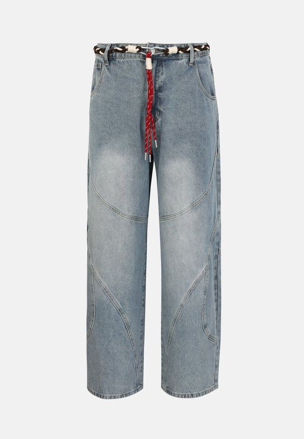 YOURTURN by Zalando BELTED BAGGY DENIM