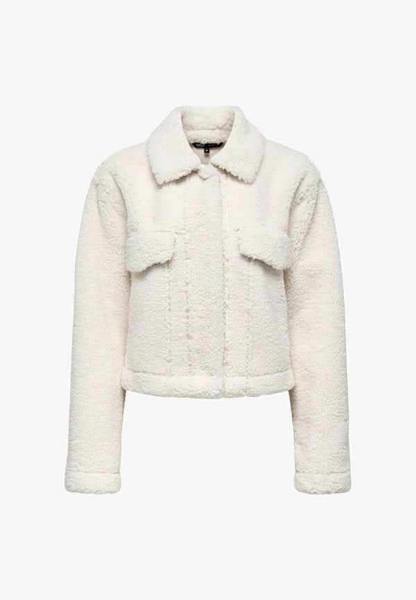ONLY Fleece jacket - white sand