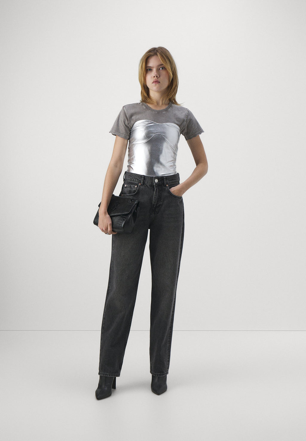 Vero Moda VMSILVER CROP