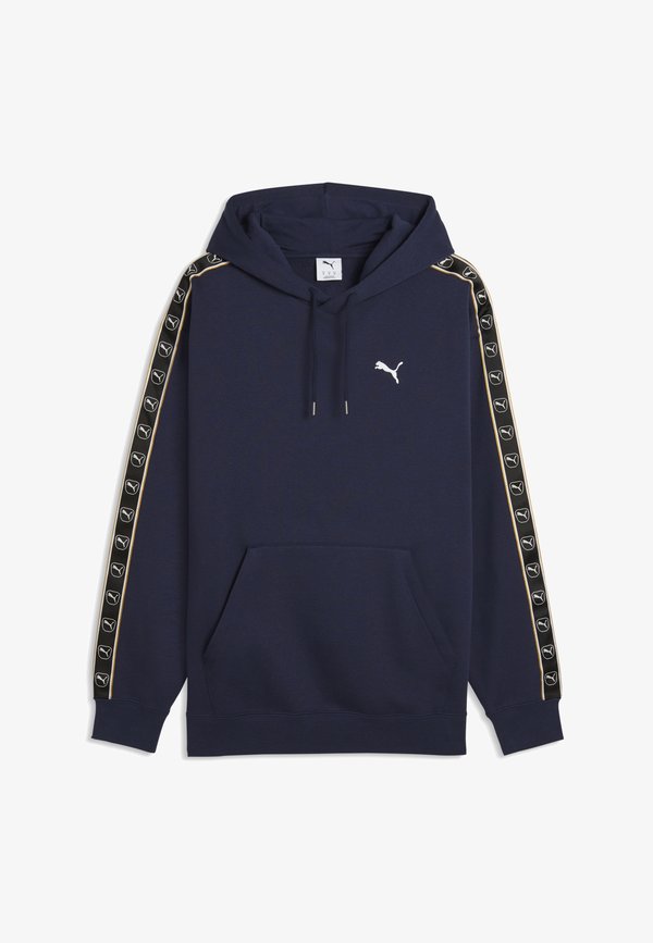 Puma ESSENTIALS ELEVATED TAPE RELAXED HOODIE - Hoodie - navy