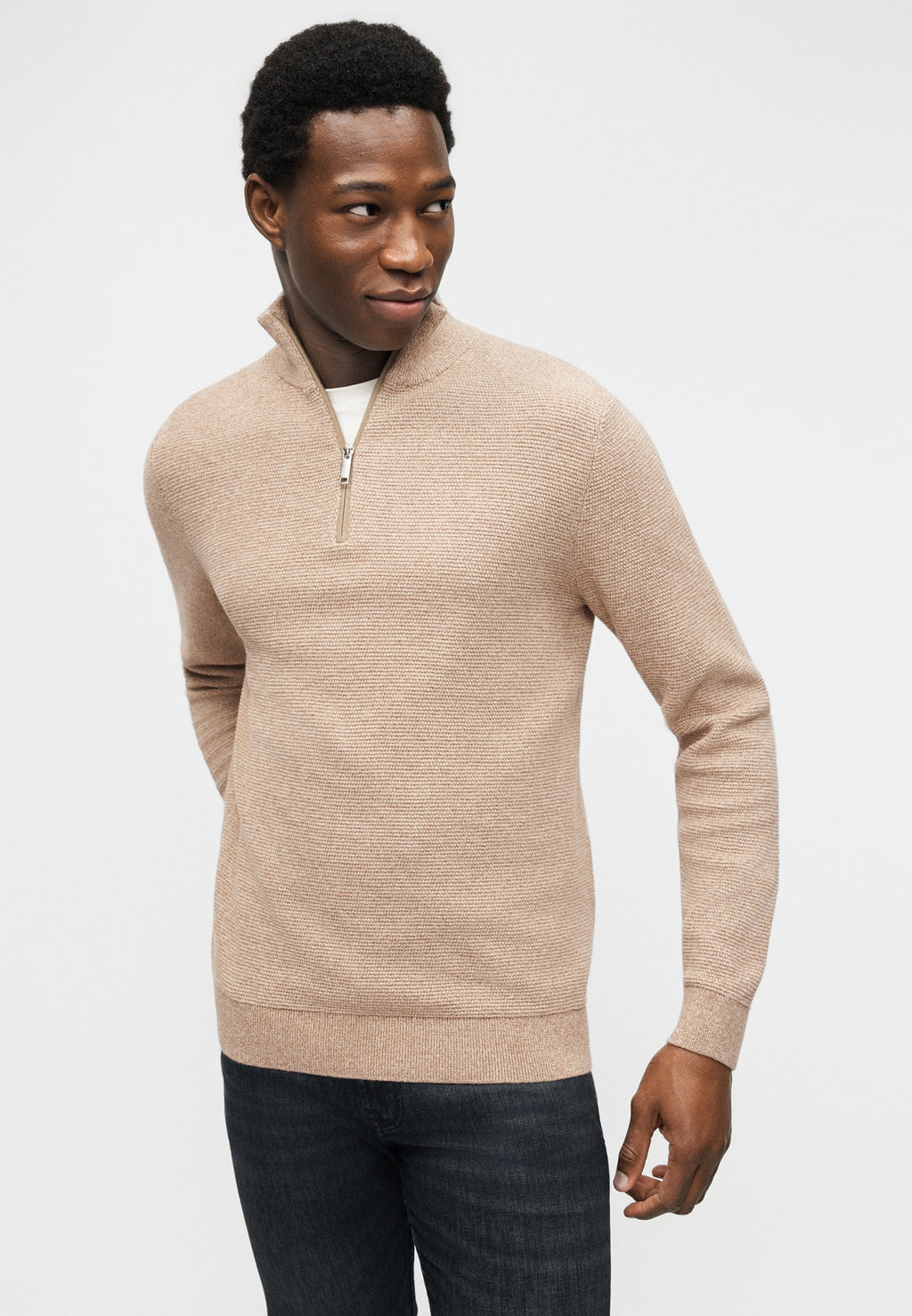 Selected SLHROSS STRUCTURE HALF ZIP