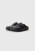 Birkenstock BOSTON WB LE VINTAGE WOOD BLACKN - REGULAR