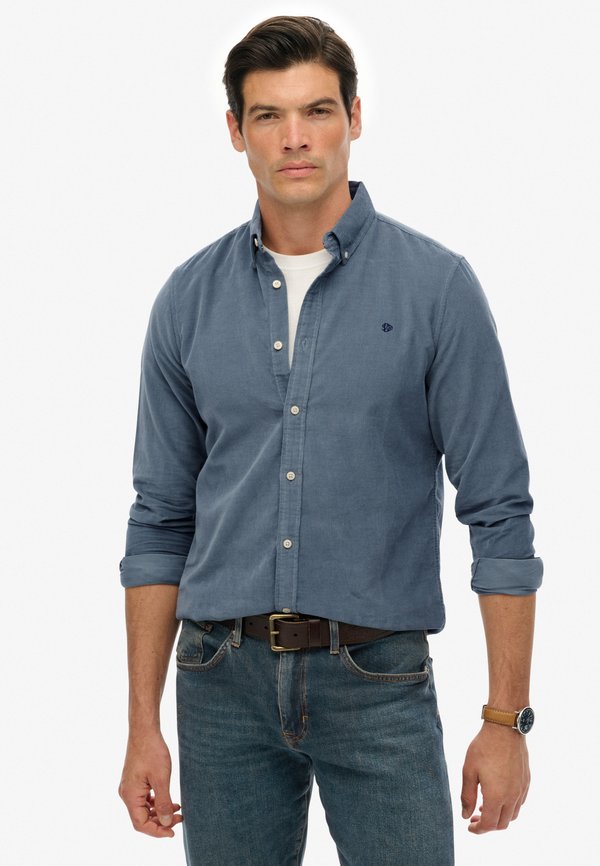 Superdry & Co SUPERDRY CLASSIC NEEDLE CORD SHIRT.. - Shirt - stormy weather blue