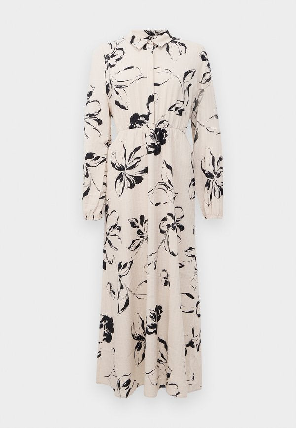 Vero Moda VMGINAS BETINE SHIRT DRESS WVN - Shirt dress - pumice stone