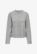 ONLY ONLSIMONI L/S O-NECK PULLOVER KNT NOOS - Jumper - medium grey melange