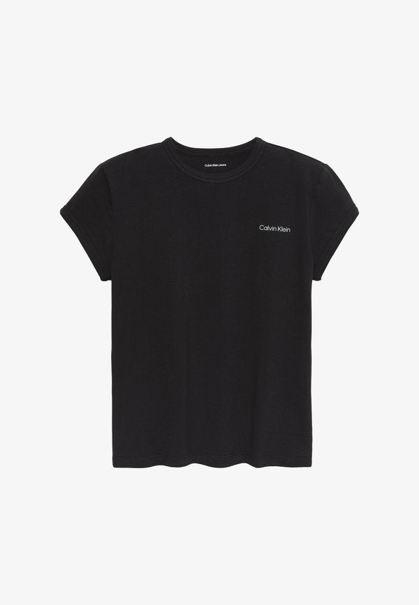 Calvin Klein SLIM FIT FEMININE LOGO TEE - Basic T-shirt - black