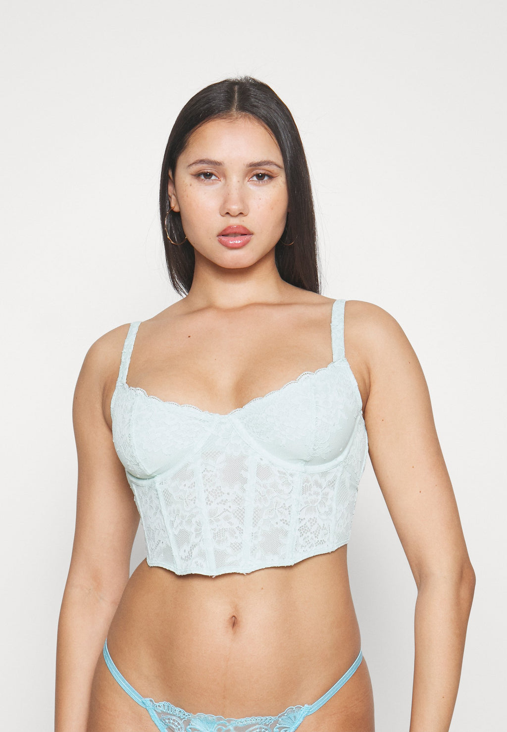 Gilly Hicks FLORAL NET CORSET +C