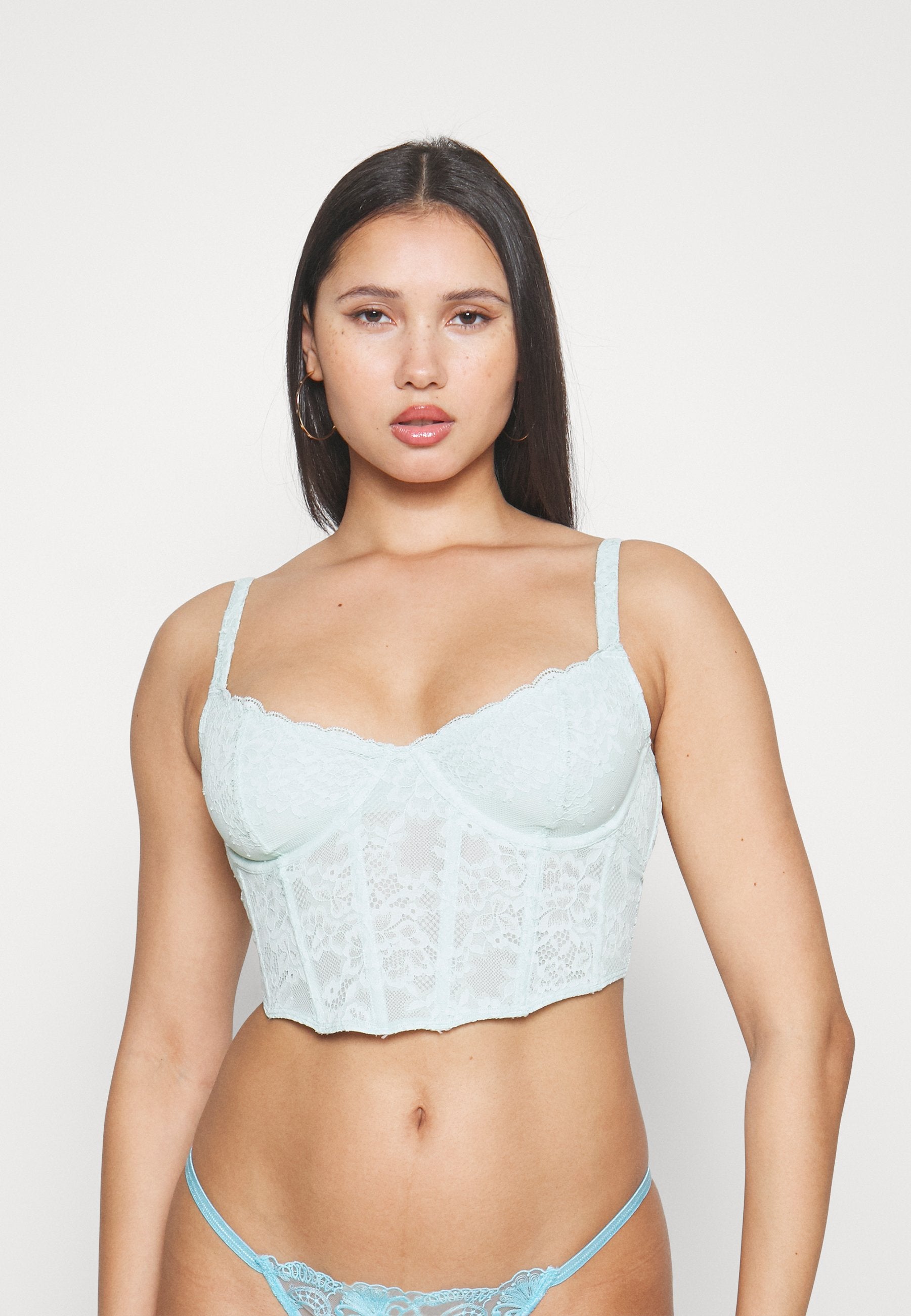 Gilly Hicks FLORAL NET CORSET +C