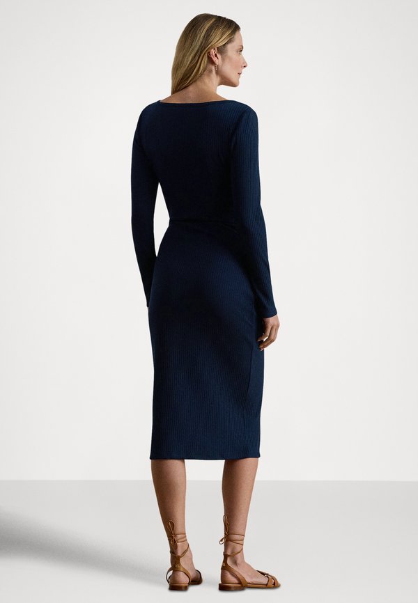 Lauren Ralph Lauren BUTTON-TRIM RIB-KNIT DRESS