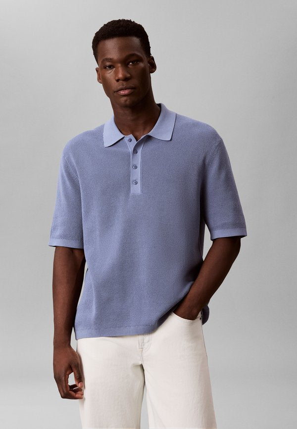 Calvin Klein Jeans Polo shirt - dusty sailor blue