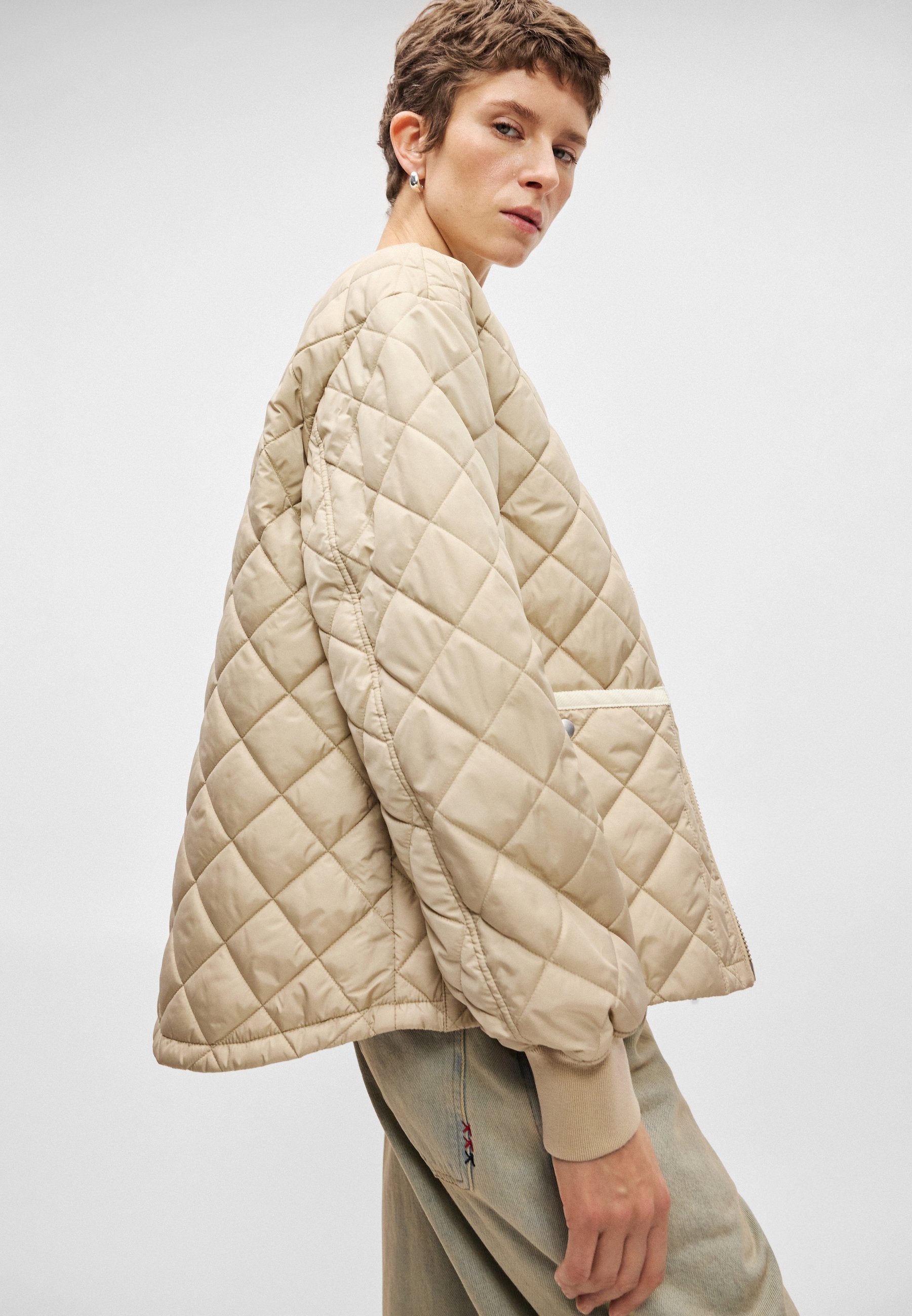Marc O'Polo JACKET QUILTED, COLLARLESS PATCHED POCKETS