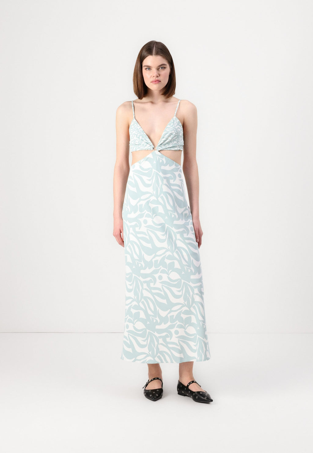 Abercrombie & Fitch The A&F Julia Slip Cutout Maxi Dress
