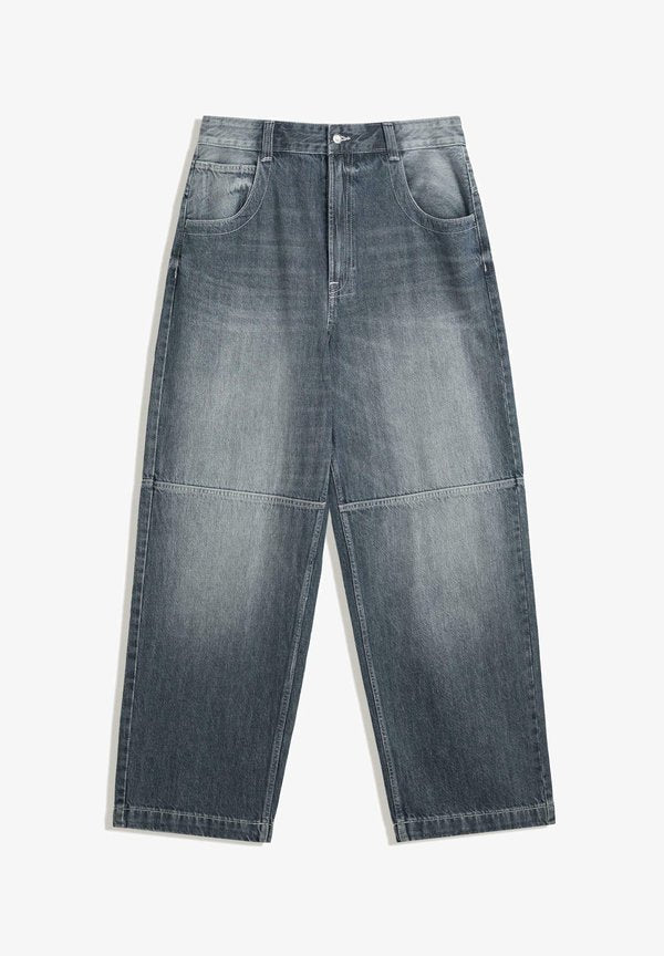Bershka SUPER - BAGGY - Relaxed fit jeans - dark blue