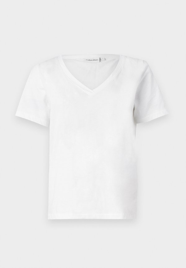 Calvin Klein SMOOTH V NECK TEE - Basic T-shirt - bright white