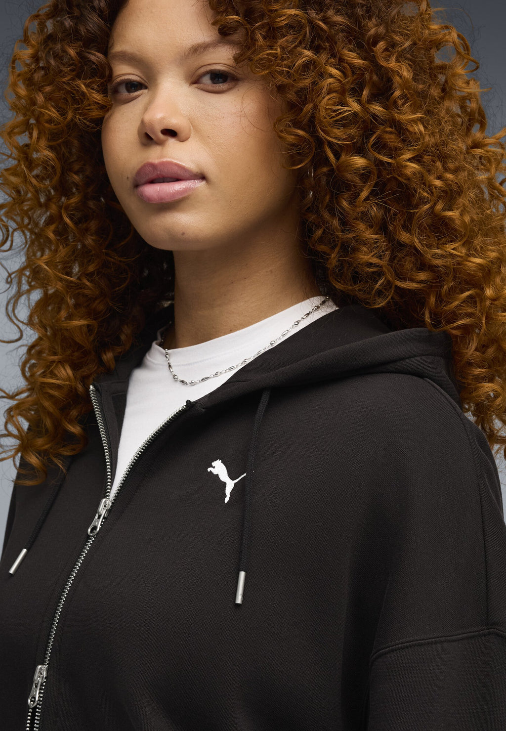 Puma WARDROBE ESS FULL-ZIP BOXY HOODIE FL