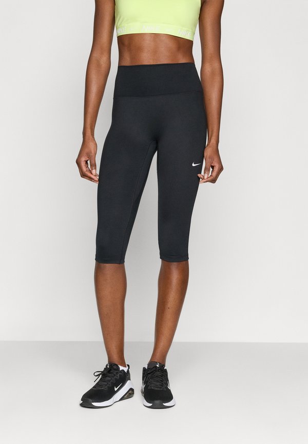 Nike Performance ONE CAPRI - Leggings - black/white