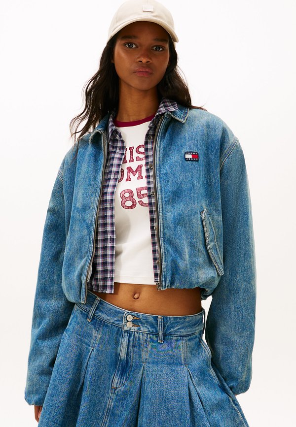 Tommy Jeans RELAXED PADDED DENIM HARRINGTON JACKET