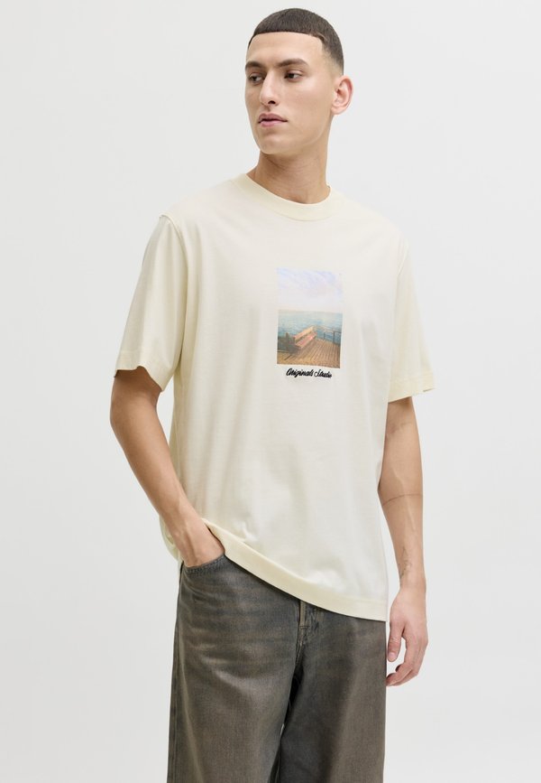 Jack & Jones T- - Print T-shirt - antique white