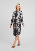 Hope & Ivy Maternity MIRROR PRINT PENCIL DRESS