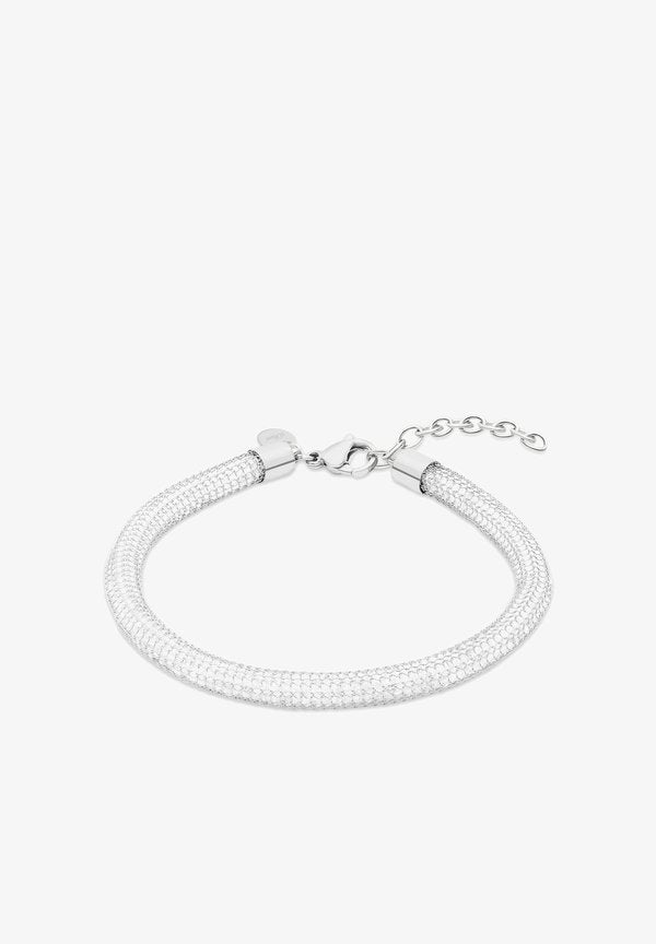 s.Oliver SPARKLE MESH - Bracelet - silver