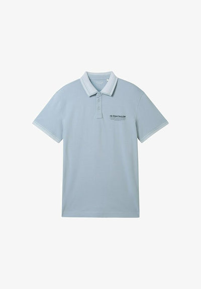 TOM TAILOR MIT LOGO - Polo shirt - foggy blue