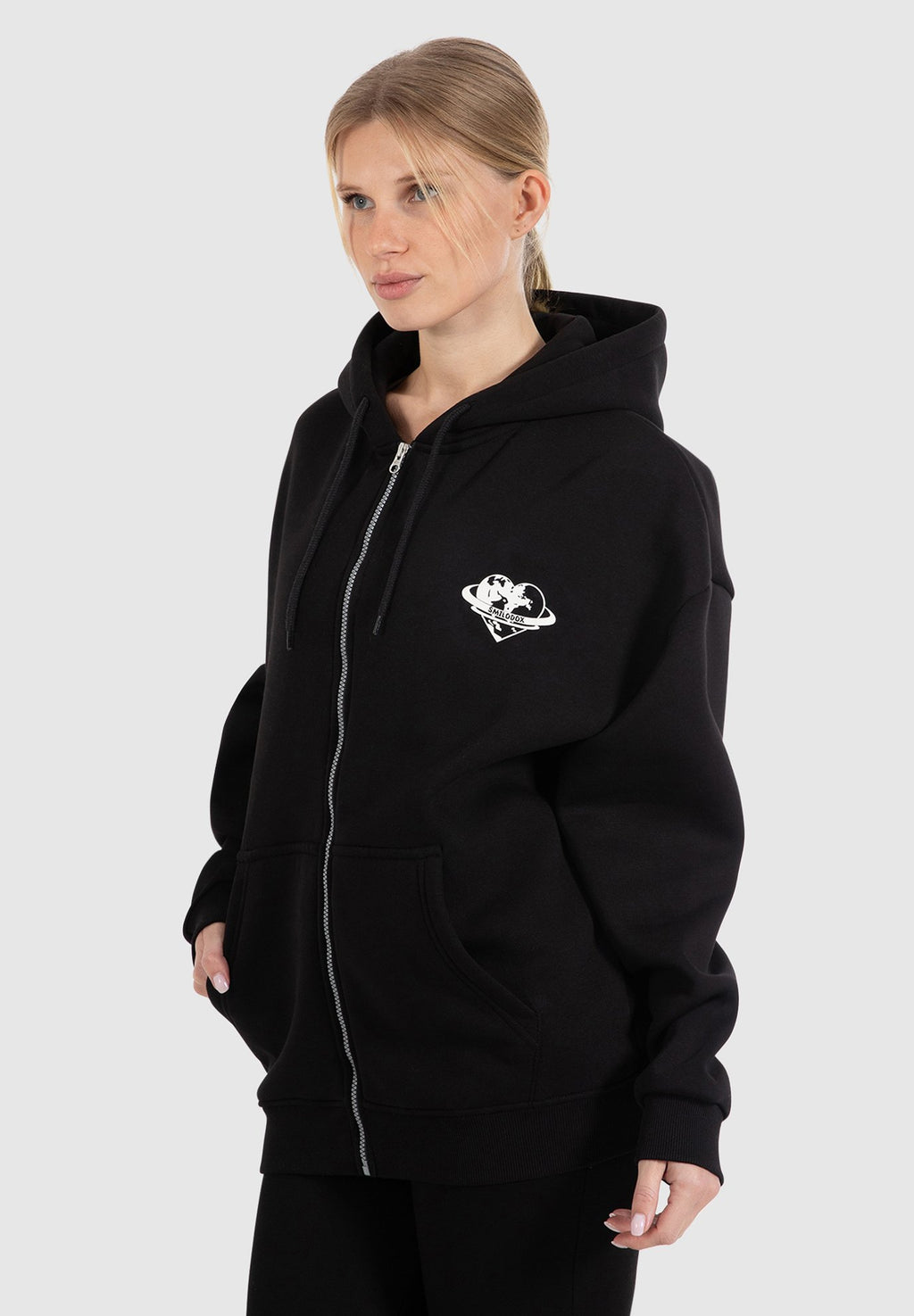 Smilodox AMORA FULL ZIP HOODIE BACK PRINT