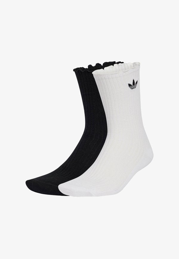 adidas Originals ADIDAS ORIGINALS RUFFLE CREW SOCKS 2 PAIRS PACK UNISEX - Socks - black   white