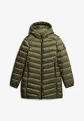 Superdry & Co HOODED FUJI MID PADDED - Winter coat - dusty olive green