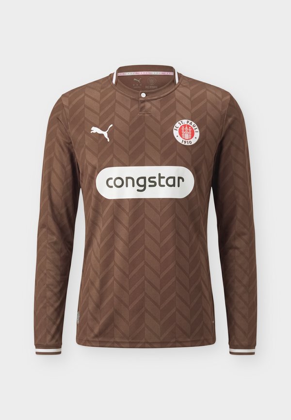 Puma FC ST. PAULI HOME REPLICA  - Club wear - espresso brown/white