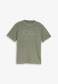 TOM TAILOR Print T-shirt - greyish shadow olive