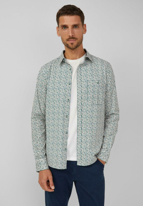s.Oliver MOTIFS AVEC DÉTAILS CONTRASTÉS - Shirt - hellgrau