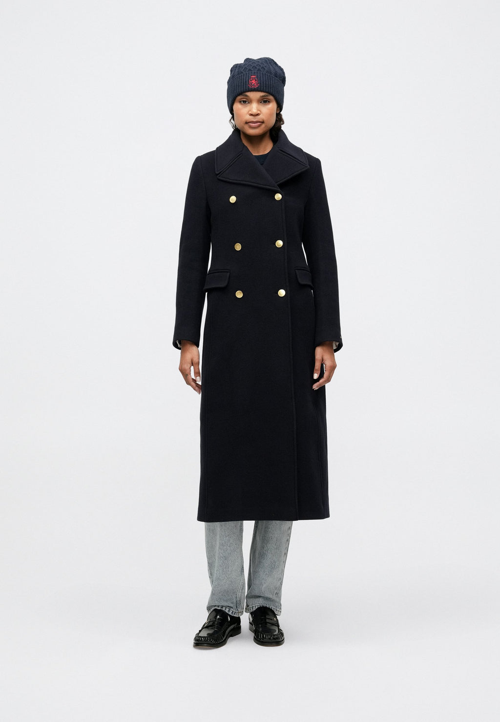 WOOL BLEND LONGLINE SLIM TAILORED COAT Media 3