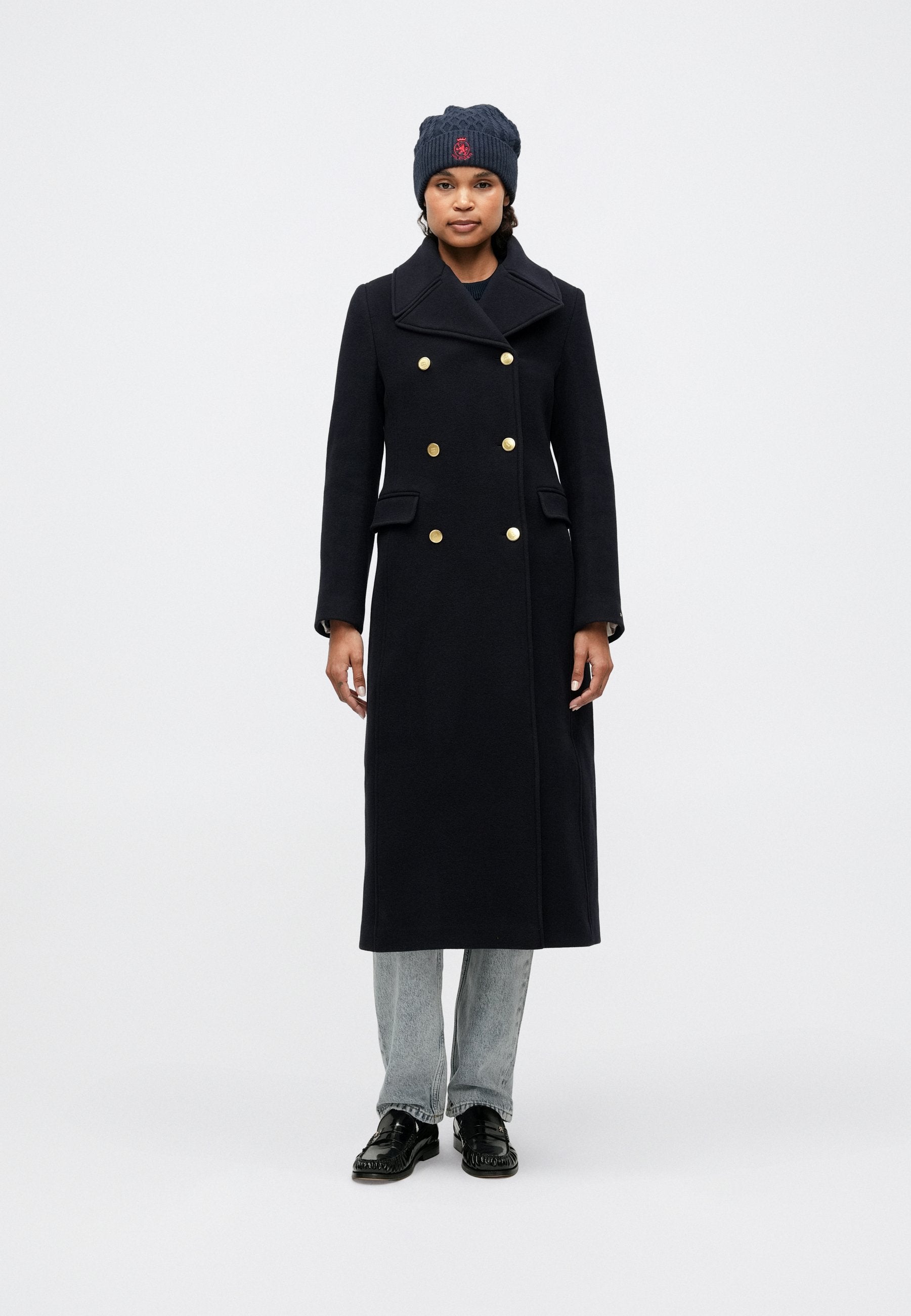 WOOL BLEND LONGLINE SLIM TAILORED COAT Media 3