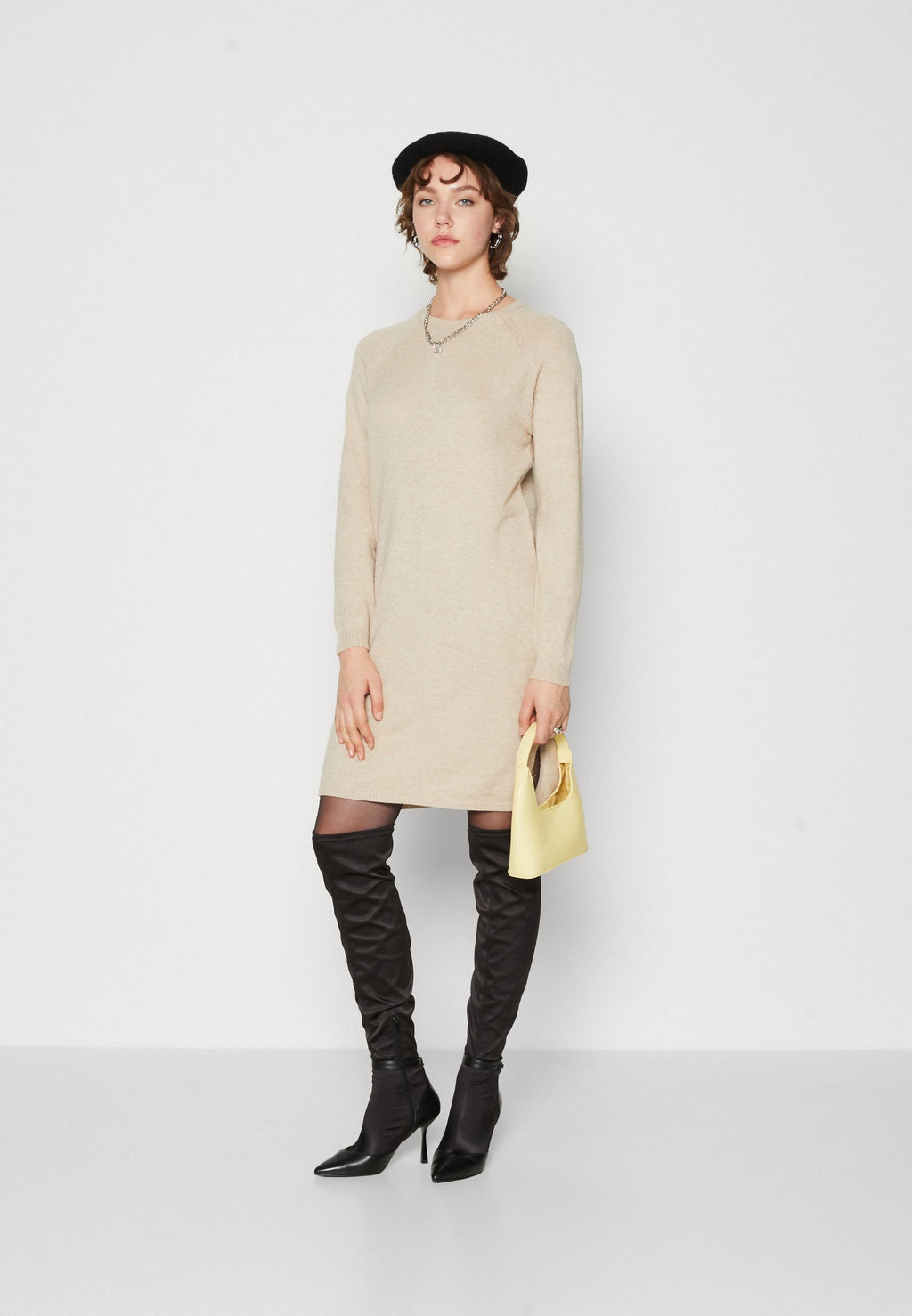 JDY JDYMARCO O NECK SLIT DRESS