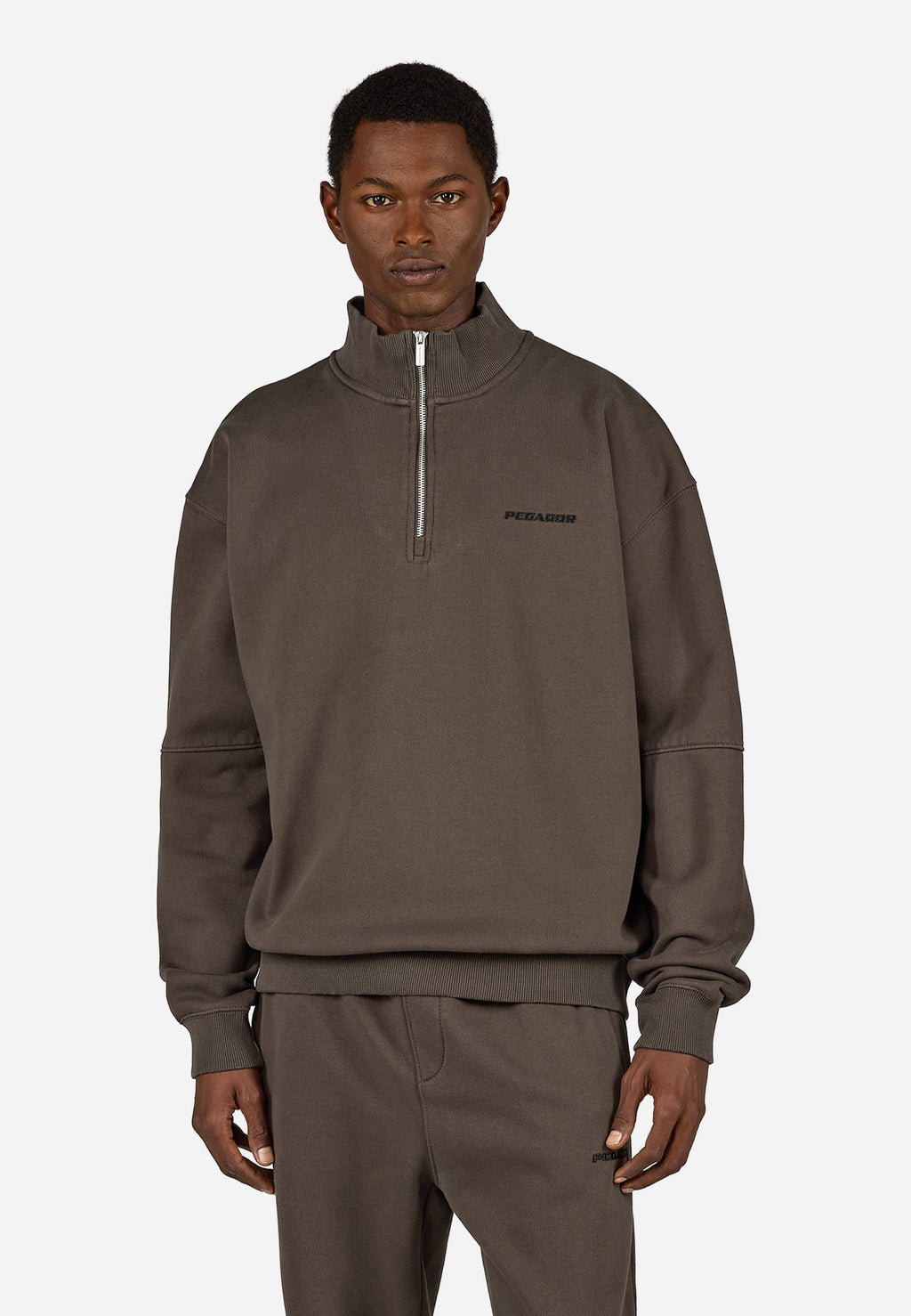 Pegador LOGO OVERSIZED HALF ZIP SWEATER