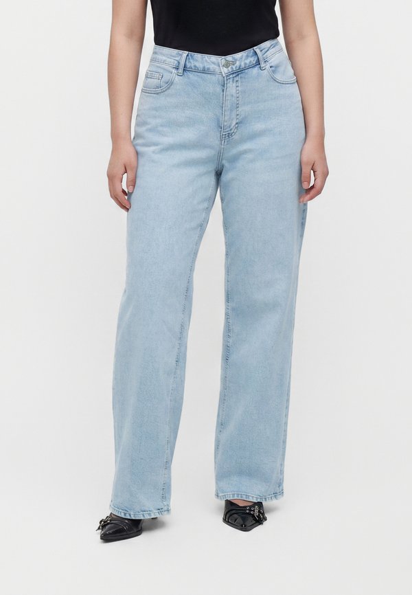 Vero Moda Curve VMCMARI TESSA MIX CUR - Wide Leg - light blue denim