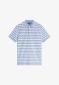 Tommy Hilfiger REGULAR FIT PIQUE POLO SHIRT WITH LINEN - Polo shirt - blue/white