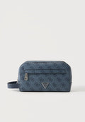 Guess MILANO SMALL NECESSAIRE - Wash bag - blue denim