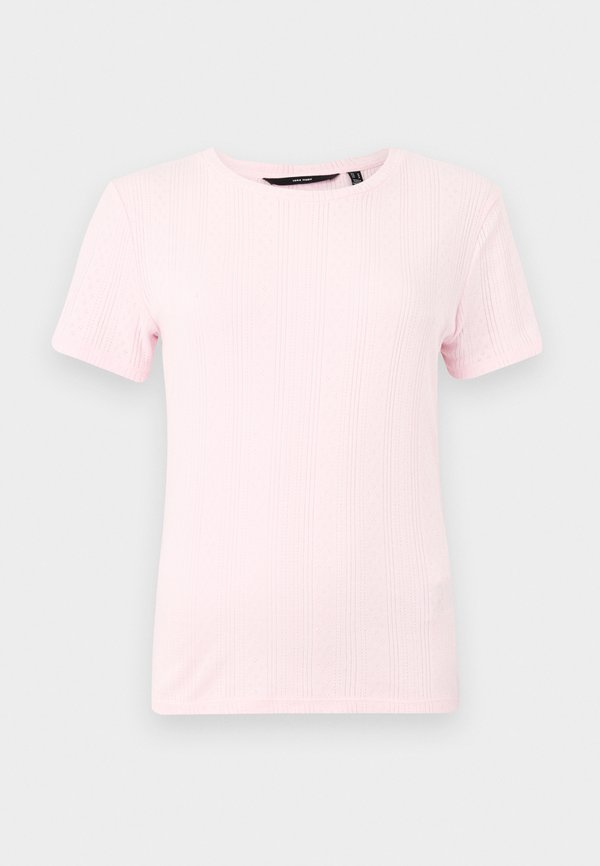 Vero Moda VMLISA POINTELLE SS TOP JRS NOOS - Print T-shirt - pink a boo