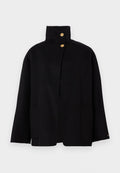 WOOL BLEND FUNNEL NECK OVERSIZED COAT Media 1